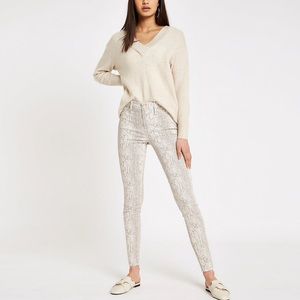 River Island Snake Print Jeans - UK Size 18 R